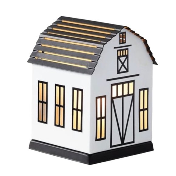 Farmhouse Barn Wax Warmer Full Size Metal Lights Up - Picture 2 of 13